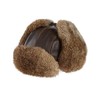frr Vintage Rodeo Leather Rabbit Fur Aviator Hat (L) Brown