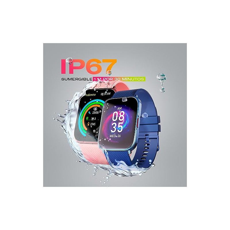STF Smartwatch Kronos Optimum Certificación IP67 Sumergible para Deportes acuáticos