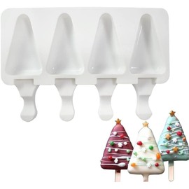 1 paquete de moldes de silicona para paletas con forma de triángulo, 4 cavidades, moldes de paletas para niños y adultos, moldes de helado, moldes para hacer paletas de bricolaje y moldes de silicona para hacer paletas caseras