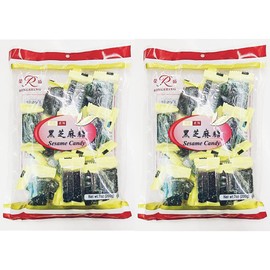 Black Sesame Candy, With Coconut,Hard Candy,7oz (200g), 2 Pack 黑芝麻糖
