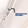 Frienda 20 Pcs Black Curtain Rod Support Brackets Adjustable Curtain