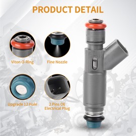 AISHAN 4PCS Fuel Injectors 12 Holes Compatible with Chevy Cobalt HHR Malibu 2006-2007, for Pontiac G5 G6 Solstice 2006-2007, for Saturn Aura lon Sky Vue 05-07 L4 2.2L 2.4L Replace# 12582704 12606110