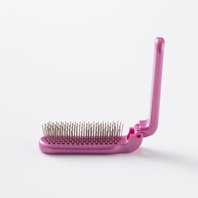 Kai Corporation Professional Style Hair Care Brush Soft (Pink) Folding