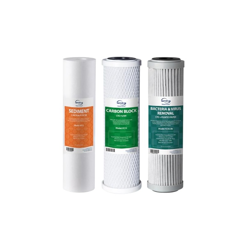 iSpring F3-BV Water Filter Replacement Pack for US31-BV and CW31-BV