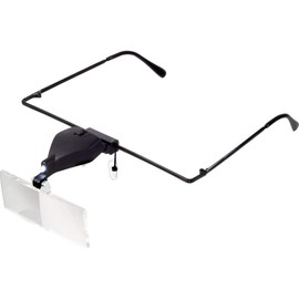 TOOLCRAFT TO-5137812 Lupenbrille mit LED-Beleuchtung Vergrößerungsfaktor: 1.5 x, 2.5 x, 3.5 x Linsengröße: (L x B) 74 m
