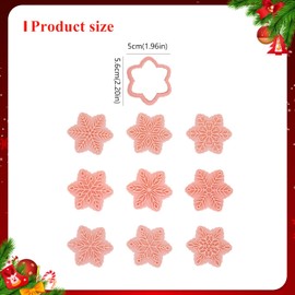 Christmas Cookie Cutter 9 Pcs Snowflake Cookie Cutters Fondant Cutters Cookie Press Plastic Cookie Cutter Christmas Cookie Stamp for Cookie Baking Christmas Decorations A8FSXHMJ