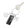 TROIKA CODE24 Keyring - 3 Charms: Airplane, Suitcase and Badge