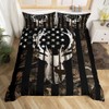 Deer Antlers Camo King Size Comforter Cover, Gray Camouflage American