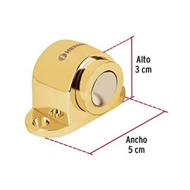 Hermex TOMA-1, Tope para puerta, magnético de latón