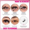 LOPHE Einzelne Wimpern, 200Pcs Cluster Wimpern D Curl 8-16mm, DIY