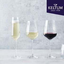 Keltum Lead-Free Crystal Champagne Flutes, Set of 2