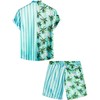VATPAVE Men's Flamingo Hawaii 2-Piece Sets Short Sleeve Casual Shirts