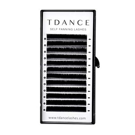 TDANCE Eyelash Extension Supplies Rapid Blooming Volume Eyelash Extensions Thickness 0.03 C Curl 10mm Easy Fan Volume Lashes Self Fanning Individual Eyelashes Extension (C-0.03,10mm)