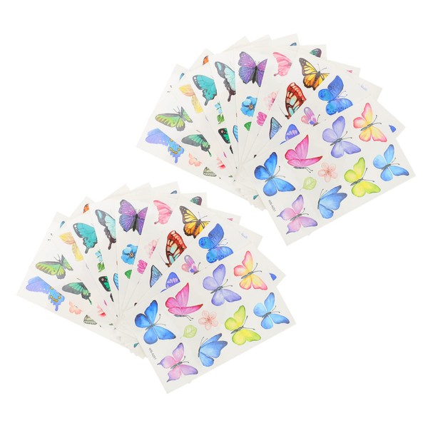 BIUDECO 20 Sheets Butterfly Temporary Fake for Women Girls Boys
