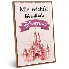 ARTFAVES® Wooden Sign with Saying ‘Ich mag bekloppte Menschen’ | Shabby Chic Vintage Look Gift on Friendship / Funny | Size: 19 x 28 cm.