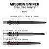 Mission Darts Sniper Points Titan Pro | Steel Tip Replacement
