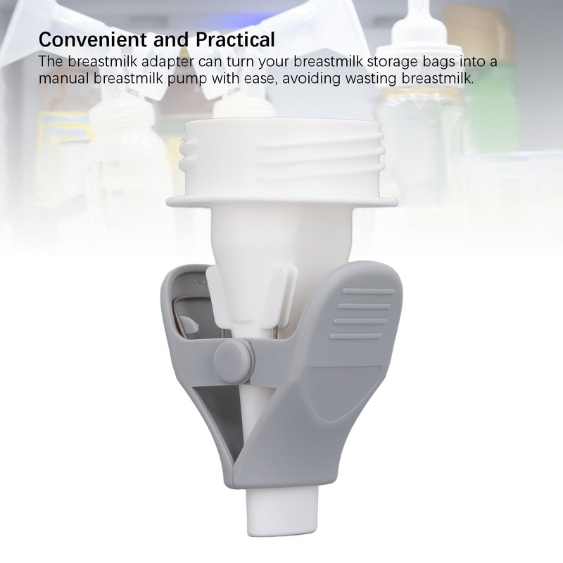 2Pcs Breastmilk Storage Bag Adapter Portable Convenient Use Wide Mouth