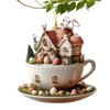 Easter Hangable Decorations, Coffee Cup House Easter Egg Cute Decorative