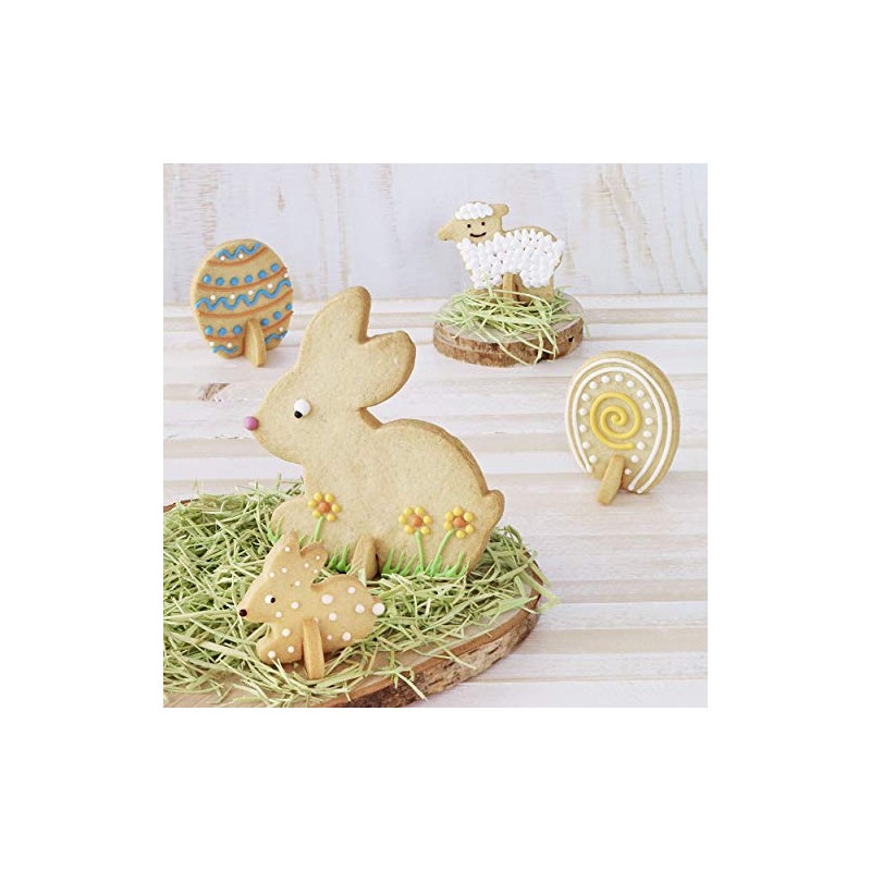 RBV Birkmann Cookie Cutter Set Stand-Up-Easter 5 pcs, Metal, Silver,