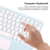 Touch Wireless Keyboard Round Keycaps Ergonomic Design Ultra Thin Smart