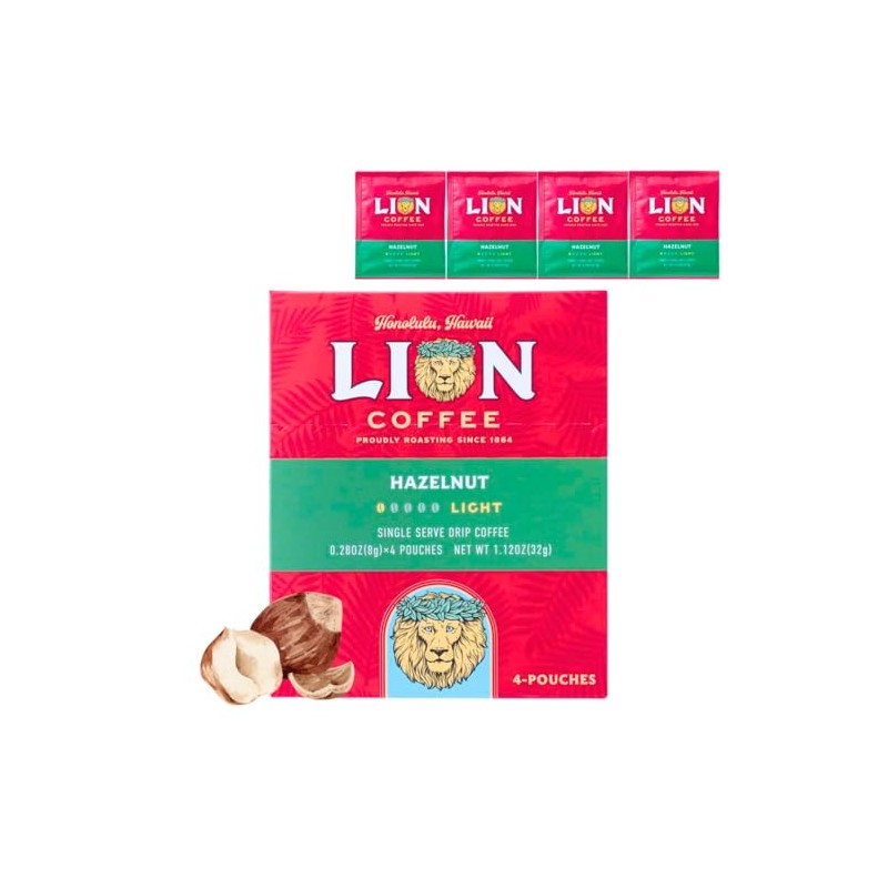Lion Coffee Single Drip Hazelnut 0.3 oz (8 g) x