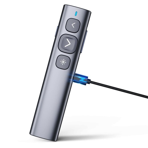 【Soft and Big Button】 Norwii N95 Rechargeable Presentation Clicker for