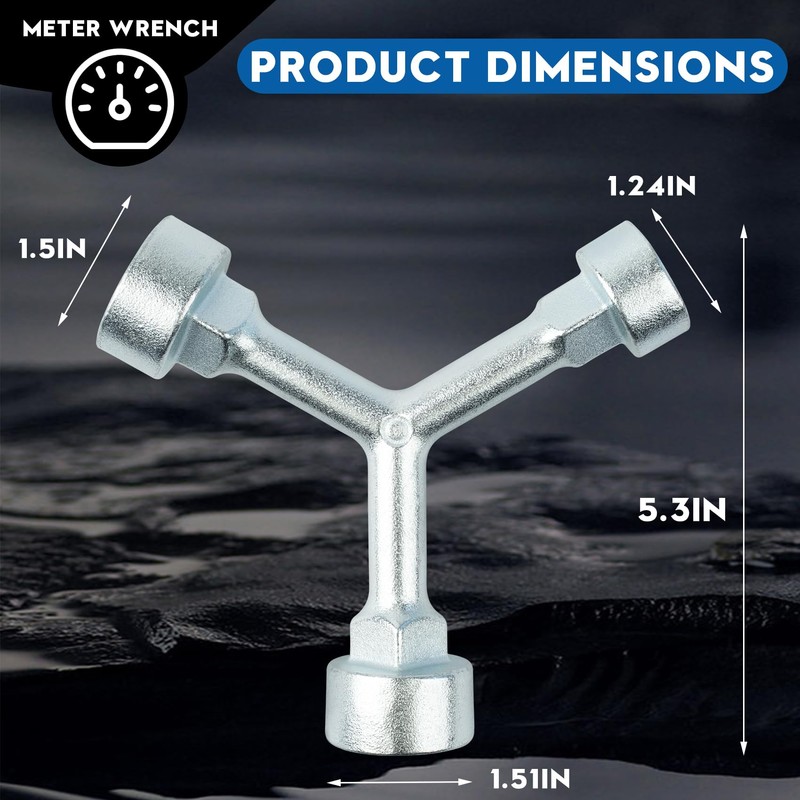 Fospectra MKH10820 Meter Box Key Wrench Set (1.2"/1.5"/1.5") for Water