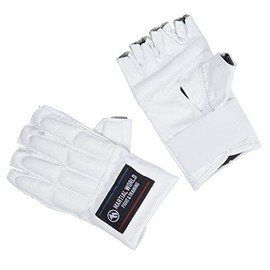 MARTIAL WORLD Knuckle-type Finger Gloves Open Finger PG38-L-WH White L