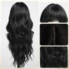HAIRCUBE Long Wave Wig with Fringe for Women Natural Heat