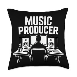 Music Producer Studio Desk Beatmaker DJ Controller Throw Pillow