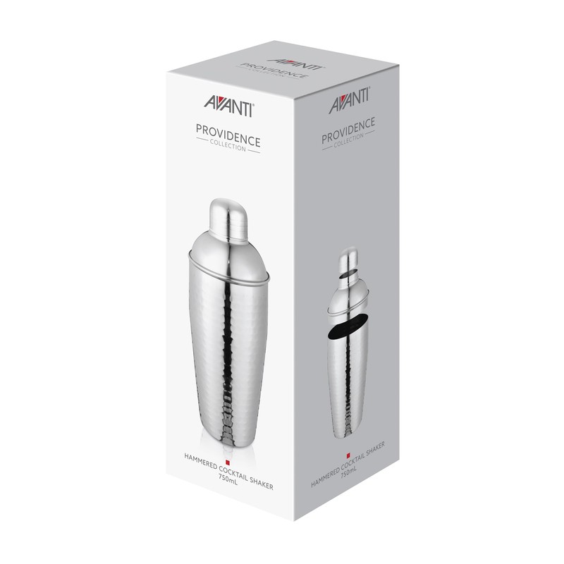 Avanti Providence Hammered Cocktail Shaker 750 ml Capacity