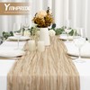 Pack of 2 Cheesecloth Table Runner, Beige, 90 x 300