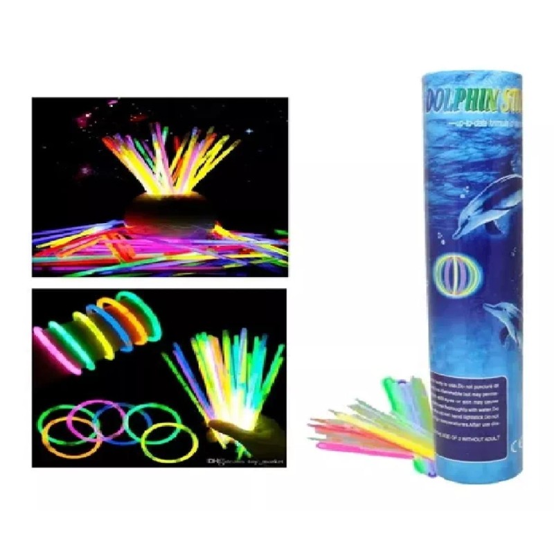 KFMX 300 Pulseras Luminosas Fluorescentes Fiesta Luz Eventos Neón