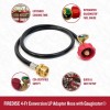 Firedisc 4 Ft. Conversion Lp Adaptor Hose With Gauginator