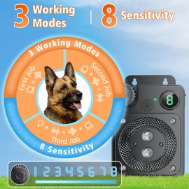 Anti Barking Devices, Ultrasonic Dog Bark Deterrent Devices, Dog Barking Deterrent Devices, Dog Barking Stopper, Anti Barking Device for Dogs Long Range 50ft, Bark Box Indoor Outdoor for Dogs Training