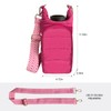 JSLOOO Puffer Quilted Crossbody Water Bottle Carrier Bag with Adjustable