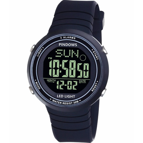 PINDOWS Womens Watch for Women Digital Sport Watch Unisex Watch