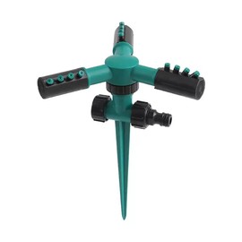 360° Ground Spike Rotating Sprinkler for Lawn Garden Triple Arm Water Sprayer for Grass, Yard, Patio Cooling, and Home Irrigation