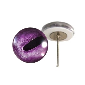 Handmade Pair Purple Octopus Fantasy Glass Eyes On Wire Pin Posts Making Needle Felt - 6mm