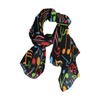 Use4 Lovely Color Music Note Chiffon Silk Long Scarf Shawl