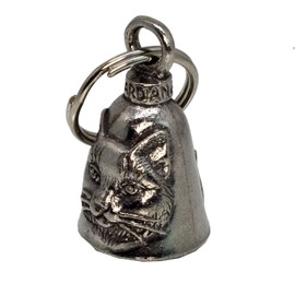 GUARDIAN BELL AMGB Biker Bell, Key Holder, Protective Talisman/Amulet for Safe Driving, pewter