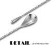 Mixing Bar Spoons,Stainless Steel Cocktail Spoon Long Attractive Spiral Design