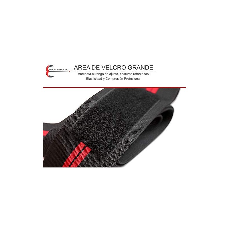 Knee Wraps Vendas elásticas levantamiento de Pesas Paquete con un