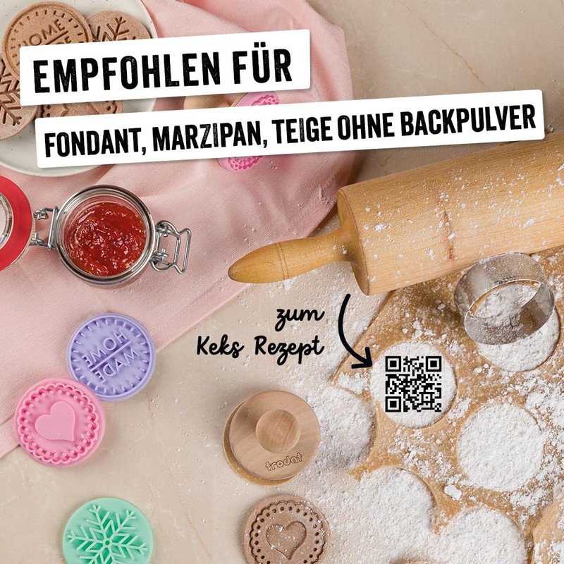 Trodat 204905 Wooden Cookie Stamp Set