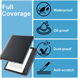 KZIOACSH Clear Case for Kobo Libra H2O 7 Inch, [Corner Protection] Flexible Ultra Slim TPU Protective Shell Lightweight Shockproof Anti- Scratch Transperent Sturty Cover for Kobo Libra H2O