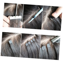 FOMIYES Tape in Seamless Hair Extensions Straight Human Hair Wig for Daily Wear Cosplay and Weddings Reusable Washable Natural Touch