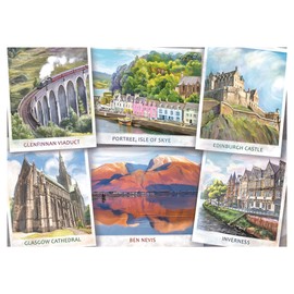 Jumbo, Falcon de luxe - Greetings from Scotland, Jigsaw Puzzles for Adults, 1,000 piece