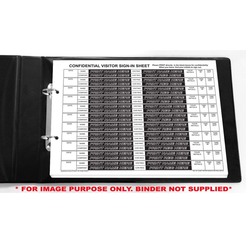 Cherry | NCR | Confidential Visitor Sign in (Car Reg)