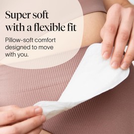 Cora Period Regular Liners | 100% Organic Cotton Topsheet | Ultra Thin, Quick Absorbency | Hypoallergenic | Dermatologically Tested | Unscented, No Wings (144 Liners)