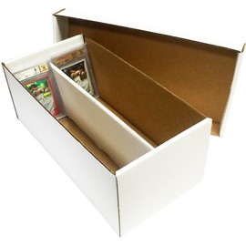 Max Protection 2 Row Shoe Graded Trading Card Storage Box - Durable Cardboard Cards Storage Boxes Ideal for Trading, Baseball and Sports Card Collection (5 Pack)